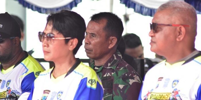 Danramil 1802-02/Sorong Barat Hadiri Road Race Kapolresta Cup 2025. Hari Bhayangkara Ke – 79