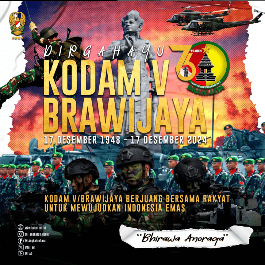Dirgahayu Kodam V/Brawijaya