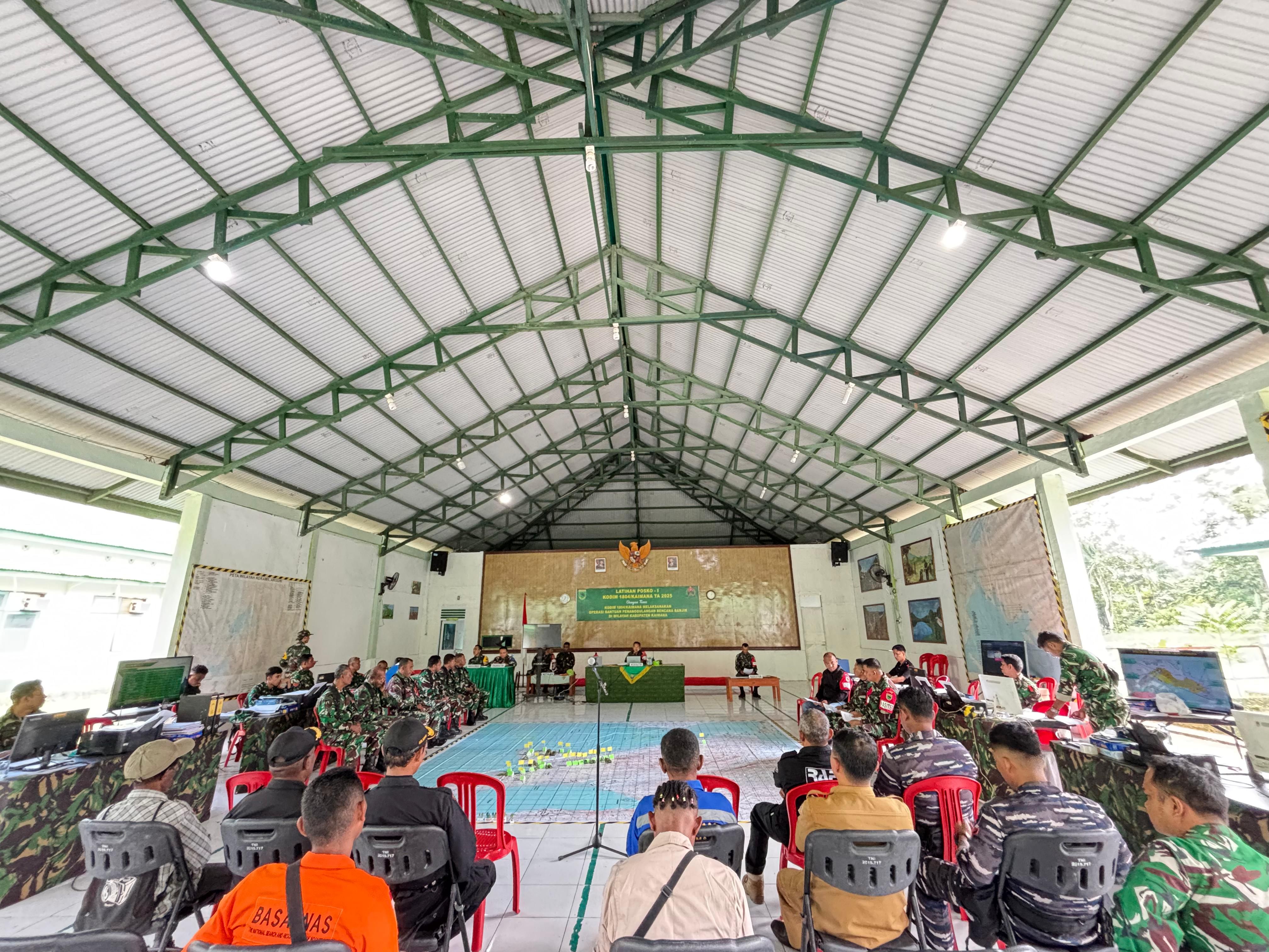 Kodim 1804/Kaimana Gelar Latihan Posko-I TA 2025