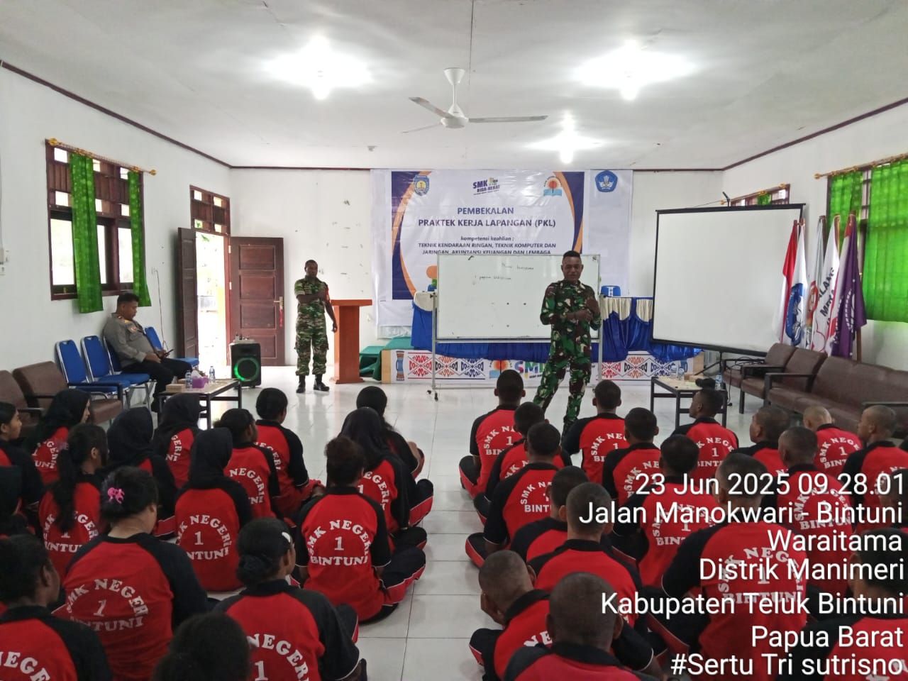Kegiatan Wasbang Koramil 01 Bintuni