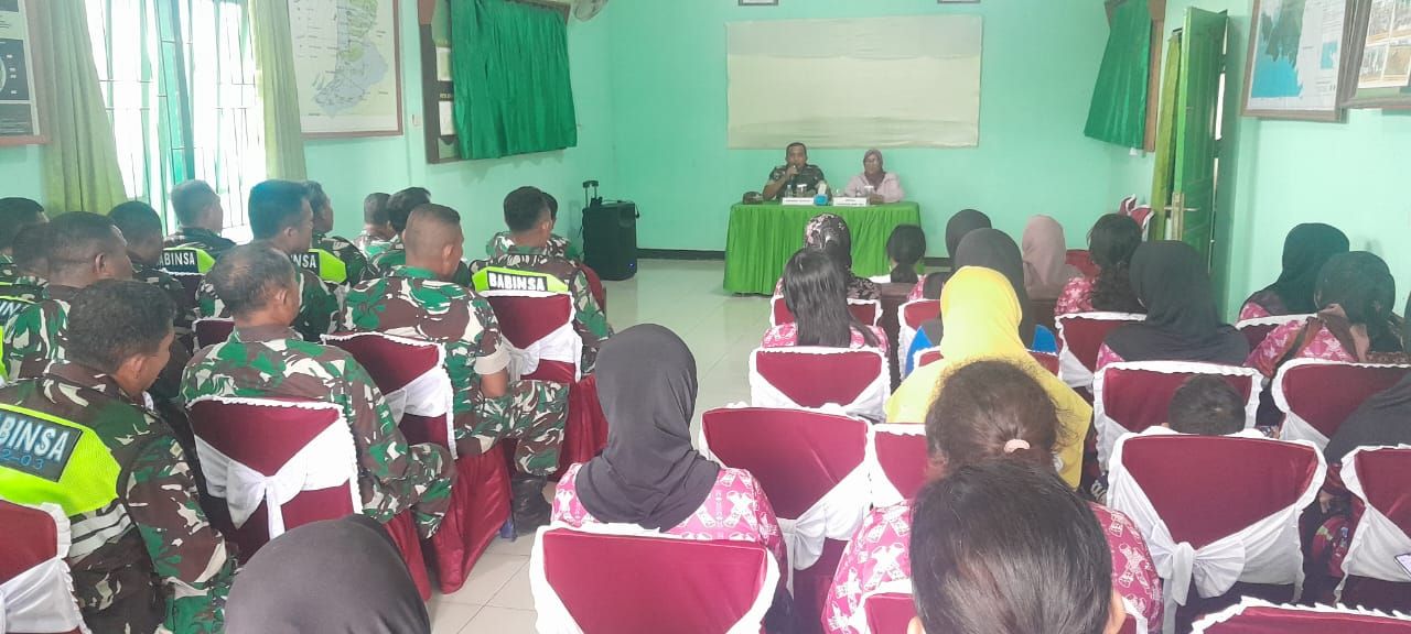 Plh. Dandim 1802/Sorong Sambut Kunker Danrem 181/PVT Di Koramil 03/Salawati.