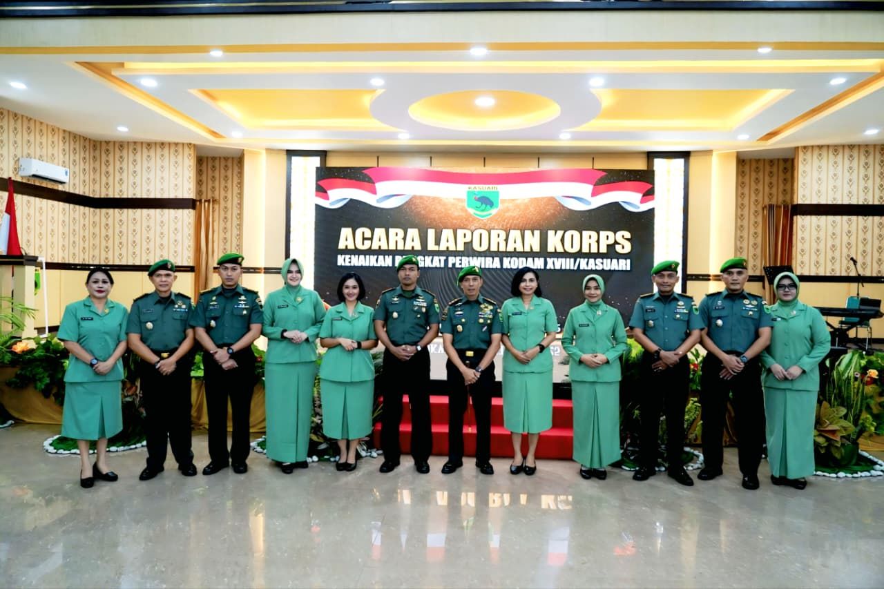 Acara Laporan Korps Kenaikan Pangkat Perwira Kodam XVIII/Kasuari