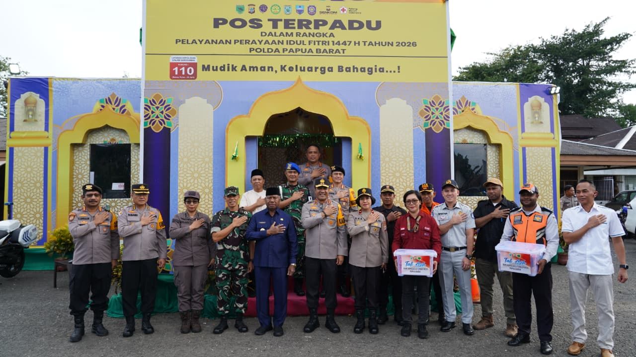 Pangdam Kasuari Bersama Forkopimda Papua Barat Tinjau Posko Terpadu Operasi Ketupat Mansinam 2026