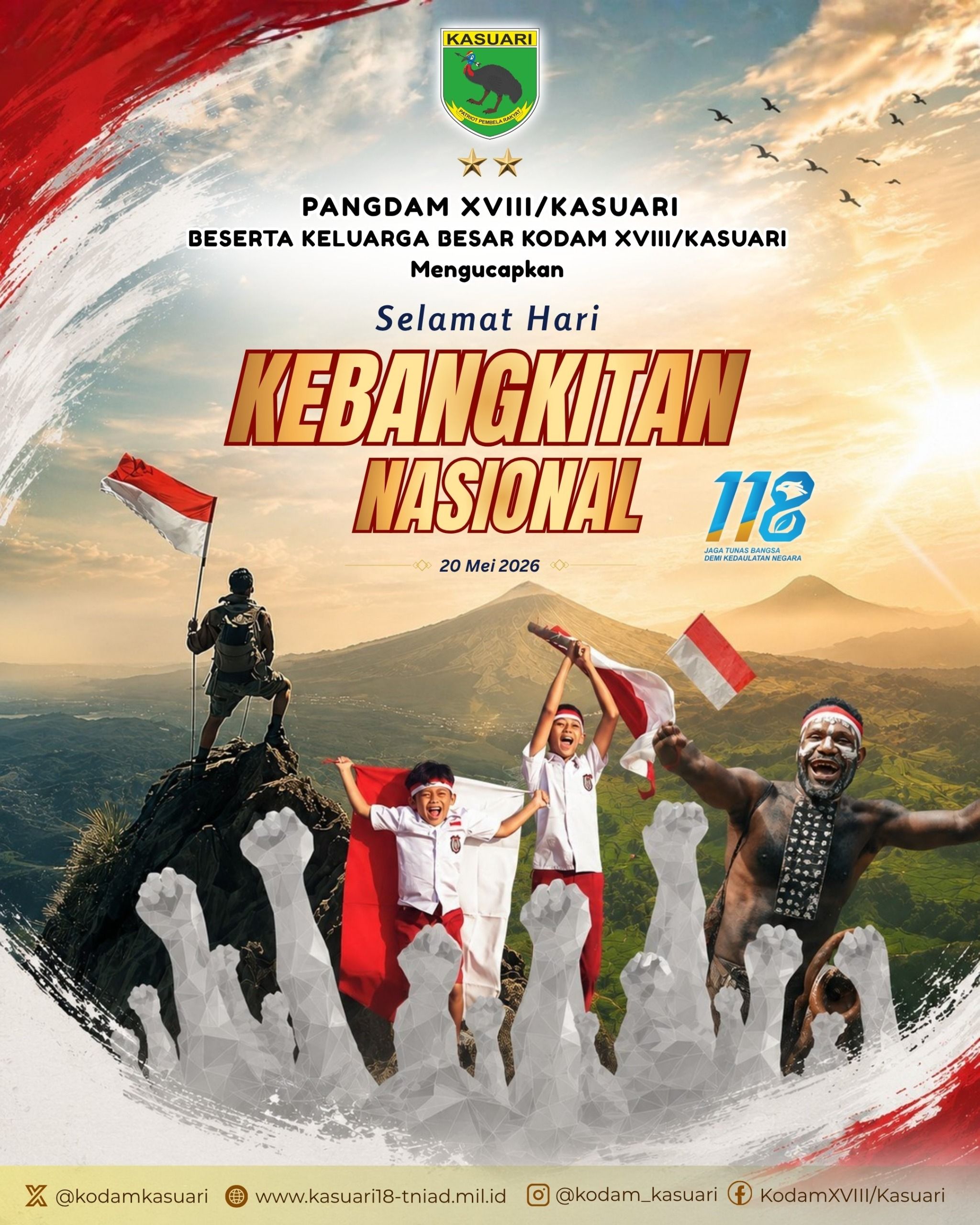 Selamat Hari Kebangkitan Nasional ke-118, bangkit bersama untuk Indonesia yang lebih kuat dan sejahtera.